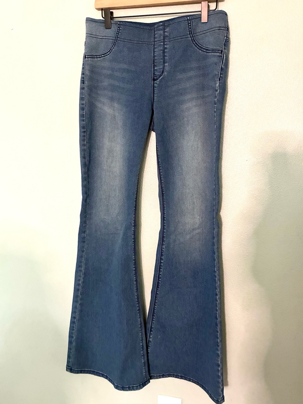Free People Women’s 29 High Rise Bell Bottom Jeans Cotton Blend Y2K Flare retro